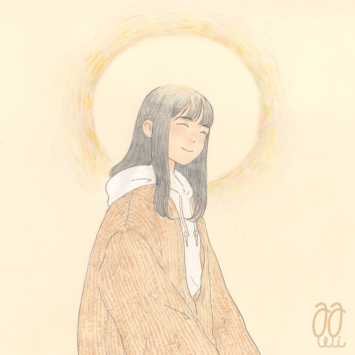 イラスト 冬の暖かい日 あわいのイラスト