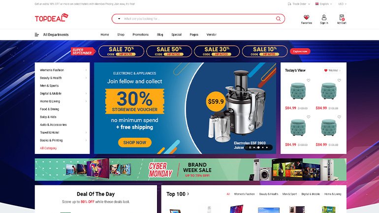 wpthemegothemes's tweet image. 💥 TopDeal - Multi Vendor Marketplace Elementor WooCommerce WordPress Theme (Mobile Layouts Ready!)
✅DETAILS: 1.envato.market/topdeal

#wpthemego #wordpresstheme #mobilelayout  #marketplace #topdeal #bestselling #multivendor #elementor #woocommerce #wordpressthemes #ecommerce