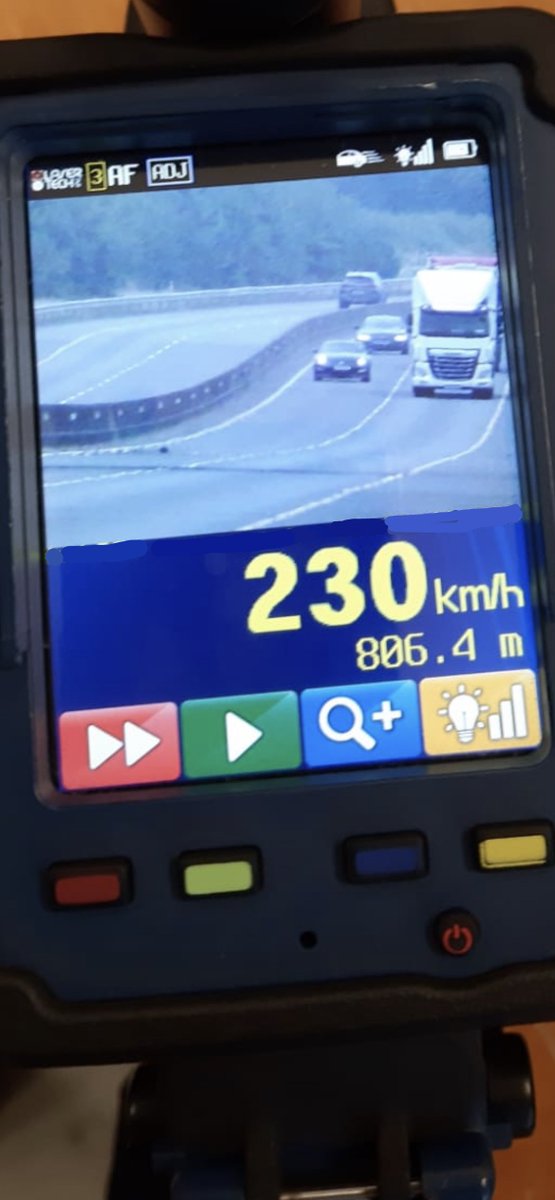 GardaTraffic's tweet image. Waterford Roads Policing Unit were conducting speed checks this weekend when they detected this car travelling at 230kph in a 100kph zone. 

They were stopped and the driver was arrested for dangerous driving. Proceedings to follow. 

#SaferRoads #SlowDown
