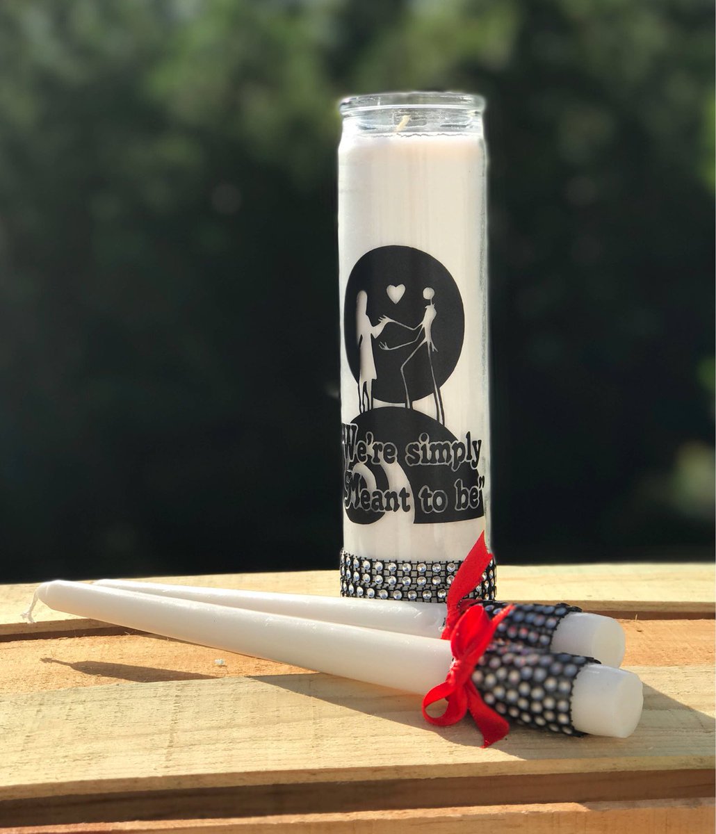 Alwaysadornable's tweet photo. Check out this item from my #etsy shop: candle set, #Goth #Wedding Candle, #halloween unscented candle, ceremony, #Unity candle #nightmarebeforechristmas inspired #laborday https://t.co/KmgvI7tEzZ https://t.co/3zIFvNFvue