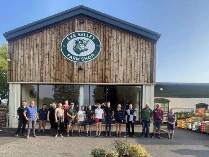 DevonYFC's tweet photo. Yesterday Haldon YFC had a brilliant farm tour of Netherexe Barton in Mid Devon! Thank you to the May family and @exe_valley_farm shop for kindly hosting! #TrueYFC #YFCAgri https://t.co/14tNajGK2J