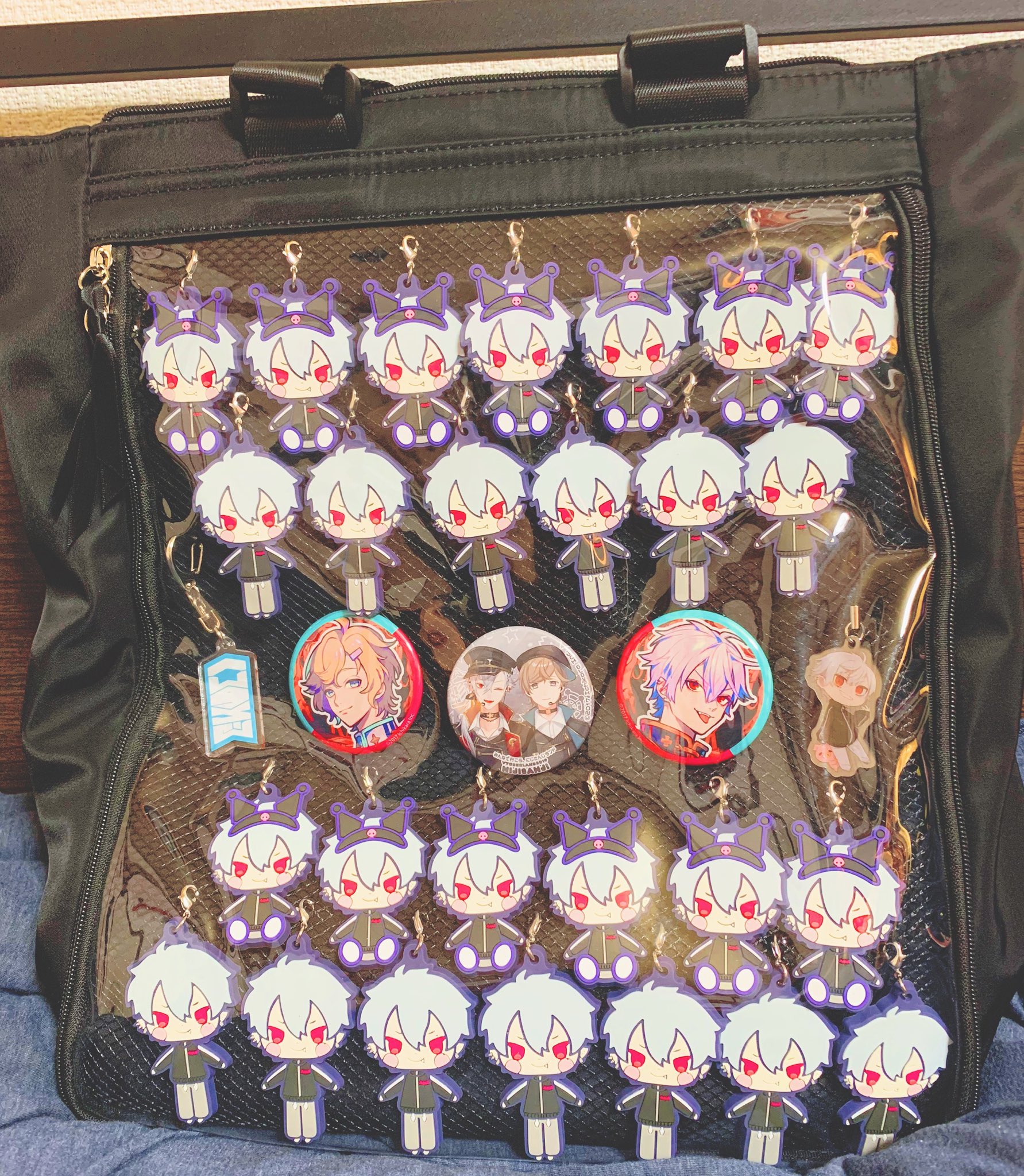 葛葉 痛バ 葛葉 にじさんじ 痛バ スイパラ 缶バッジ 痛バッグ ブラック 黒