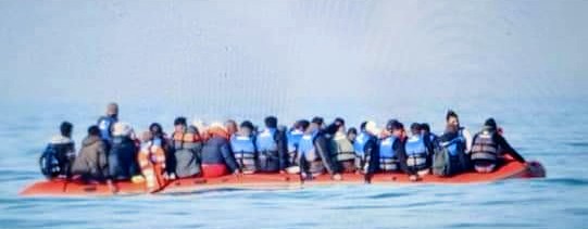 Justice_forum's tweet photo. Mon 6 Sept: This photo taken in the middle of the English Channel this morning shows just how big these flimsy dinghies are becoming.
#NotMigrants #SendThemAllBack https://t.co/4WJO4ouwKv