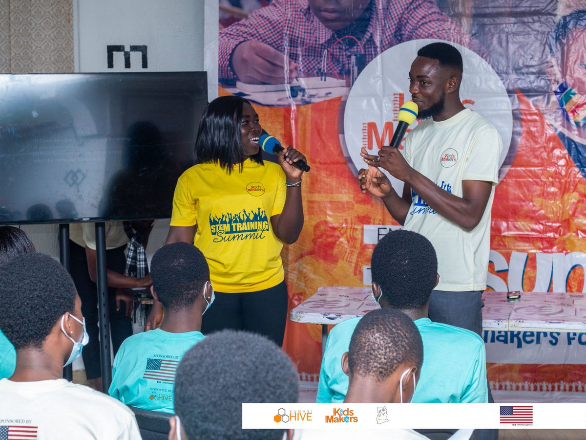 KidsMakers's tweet photo. Our End of STEM Training Summit for the 3rd cohort came off last Friday at Kumasi Hive, Kentinkrono.

This project is sponsored by the U.S. Embassy Ghana.

@USEmbassyGhana #kidsmakers  #Community #STEM #Training #HiveImpact #HiveTribe https://t.co/yVcSjH5560