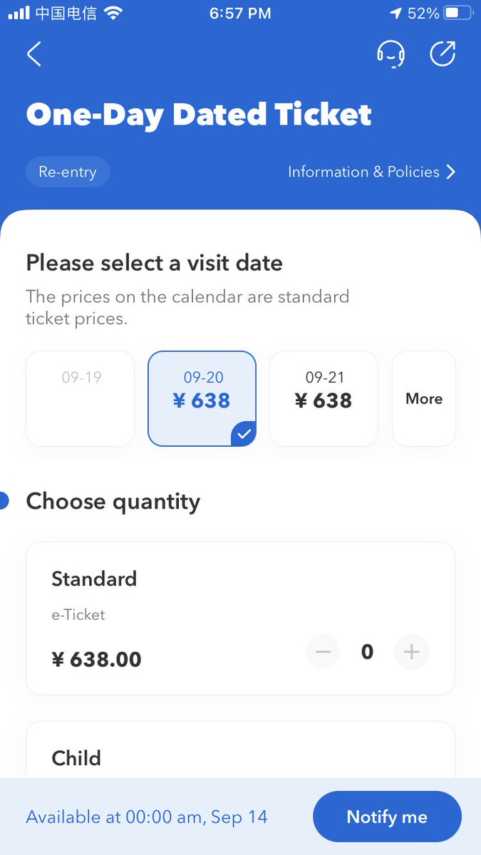 themeparks101's tweet image. Opening hours for Beijing Universal Studios on the Grand Opening will be 12:00-22:00 on Sept 20th. Tickets will be priced at 638RMB($99) and can be purchased Sept 14th!