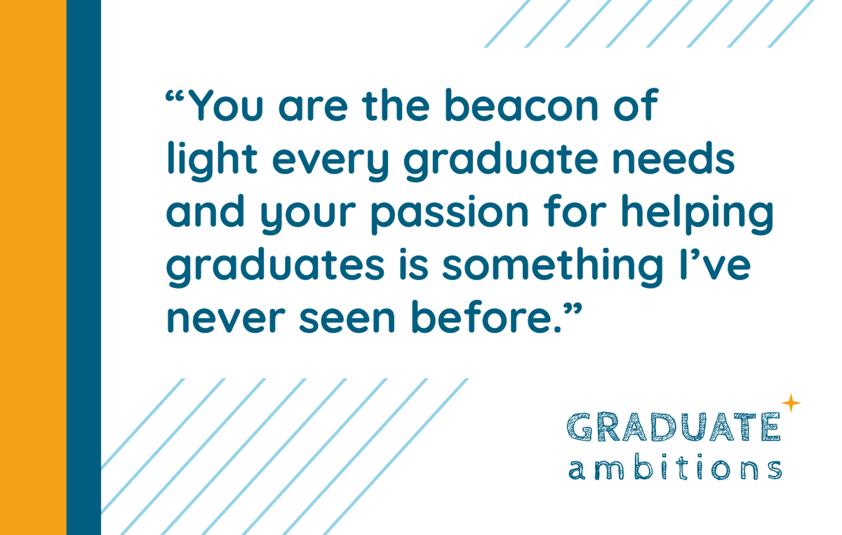 StratAmbitions's tweet photo. This actually bought a tear to my eye! (Tears of joy that is). These lovely words are from an awesome graduate I have been working with recently who has just landed her first role. 

https://t.co/W1dsTW1Lbf 

#GraduateAmbitions #GraduateSuccess #GraduateJobSearch https://t.co/bzqyujfiNR