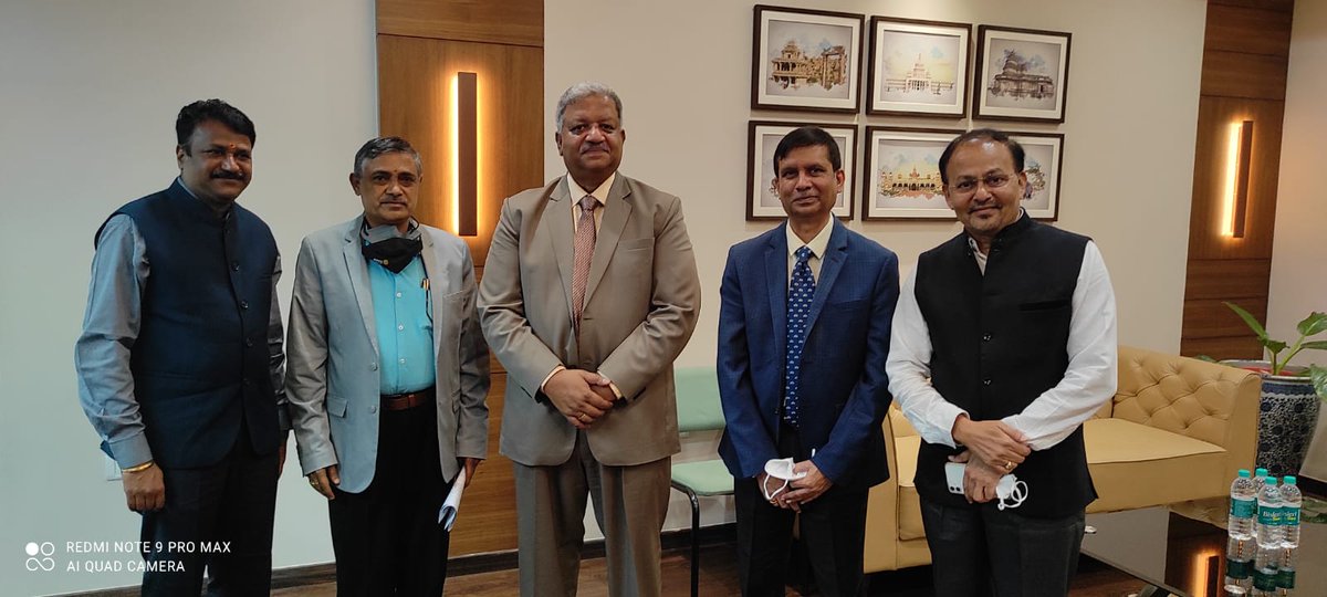 TaxPractitione4's tweet photo. National President TPr.Y.N.Sharma &amp; TPr.D.M.Bhattad with TPr.S.N.Prasad, met Sri.M.Ajithkumar, IRS, Chairman of CBIC &amp; Sri.D.P.Nagendrakumar, IRS, Member of CBIC at Bengaluru and discussed the need &amp; needs of Tax Practitioners fraternity in the Nation with a detailed memorandum https://t.co/5AKWodTlju