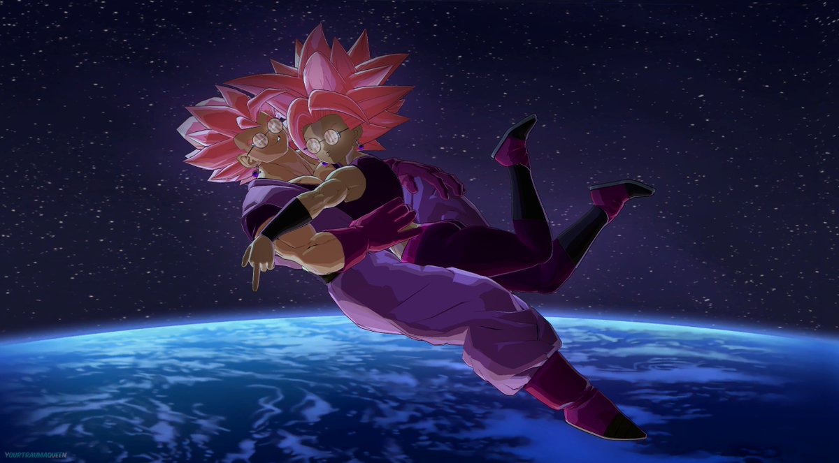 waifu2x cooked the closeup a lil but thats okay, i took a real first try at making a render today featuring a custom kefla and vegito i made for my boyfriend and i, think it came out pretty good for a beginning attempt at least 