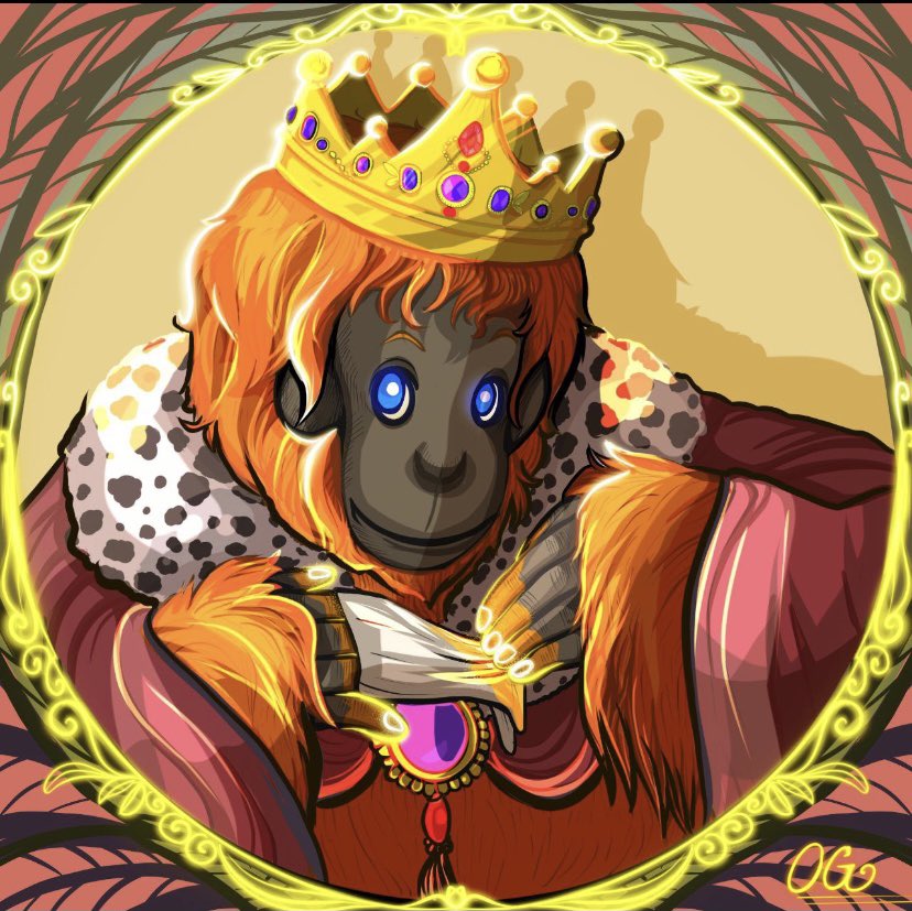 BabyBananaToken's tweet photo. One of the NFT’s. 🍌🐵

Ape King Midas (enables auto Gnana) is stackable and has a 2% reward bonus too, but that 2% serves as compensation for the 2% reflection loss the holder gets from sending Gnana from the reward wallet to the holder. https://t.co/aHZiiFZbtD