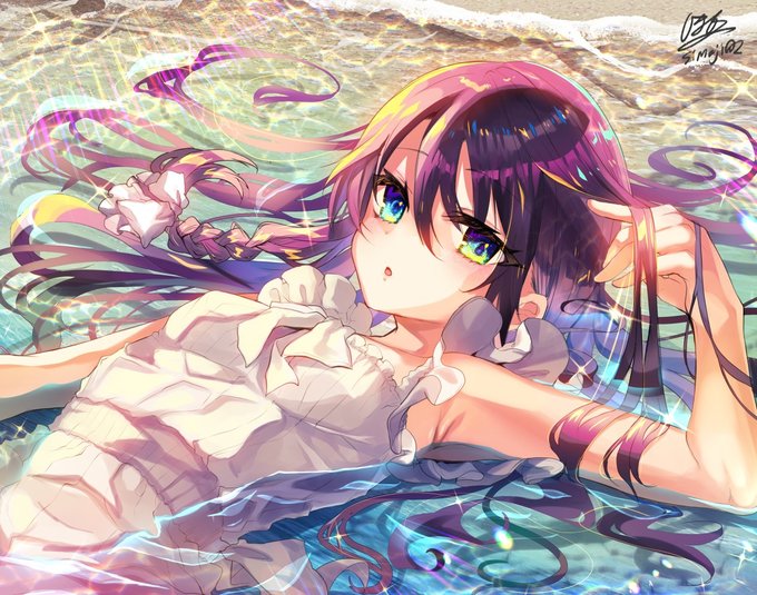 夏の終わり。海と少女。 