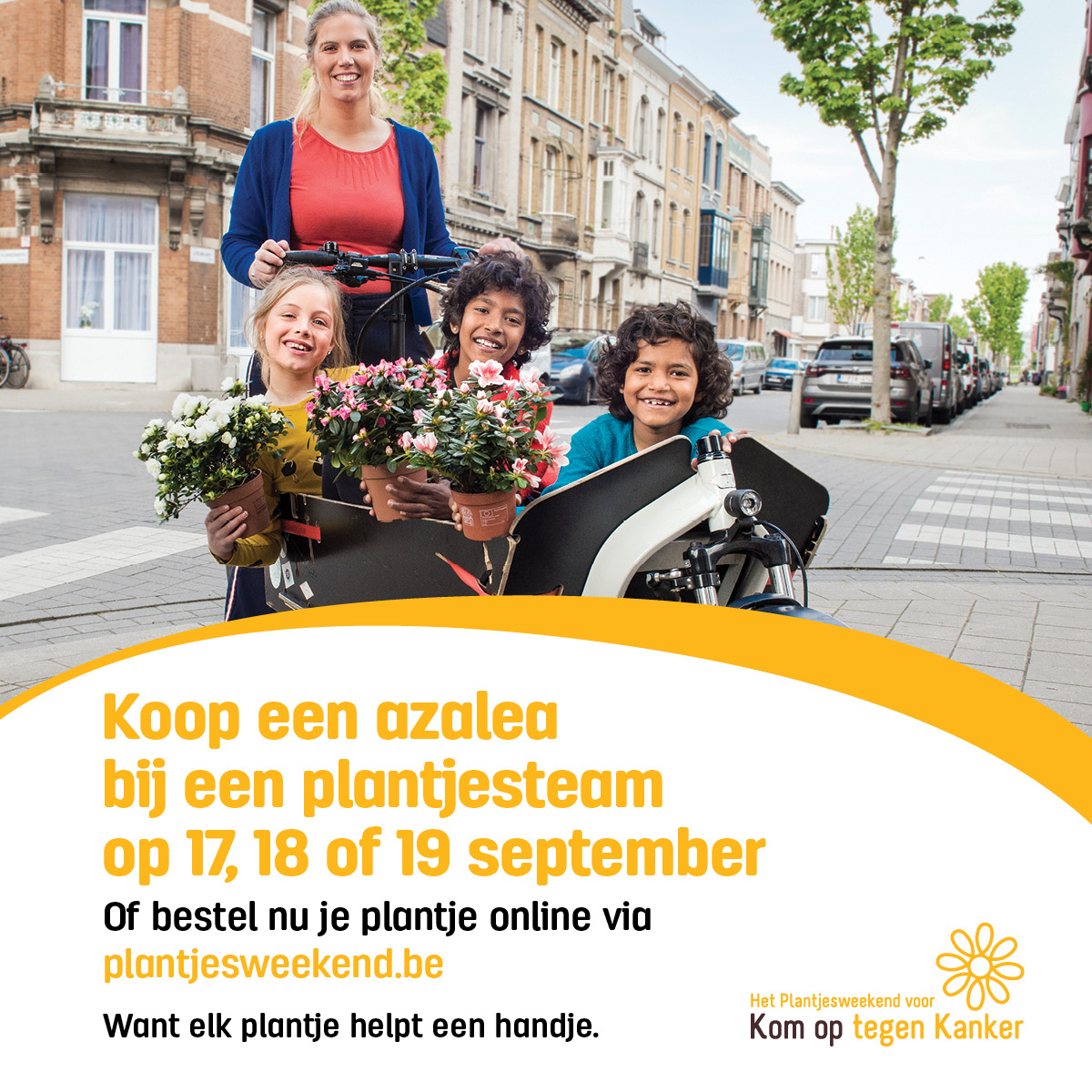Koop in september een plantje voor #komoptegenkanker! Voor jezelf, een dierbare of zorgverlener. Je kan ons op 15/9 vinden op de wekelijkse markt. Met je aankoop draag je bij aan betere zorg voor mensen met kanker en hun naasten.
#elkplantjehelpteenhandje #hetismogelijkinmerchtem