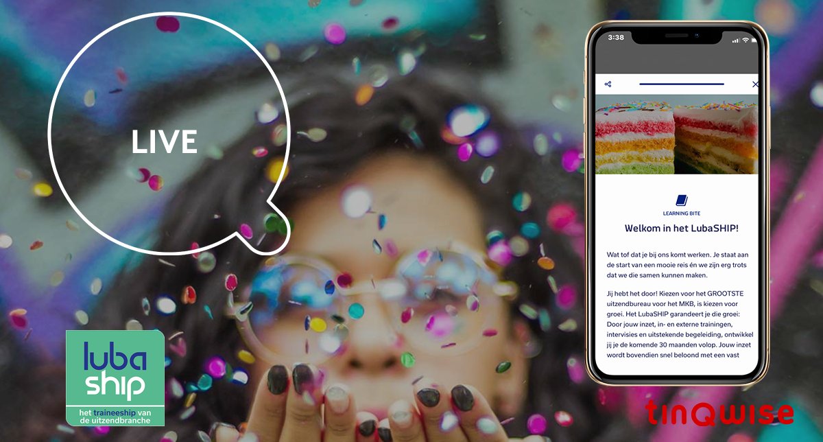 De eerste dag van je nieuwe baan. Je wilt dat het leuk is én dat je in alle nieuwe informatie kunt duiken op een manier die bij jou past. Samen met Luba, uitzendbureau voor het MKB, lanceerden we de LubaSHIP app! 
#LXP #TinQwise #onlineacademy #onboarding #Newbies
