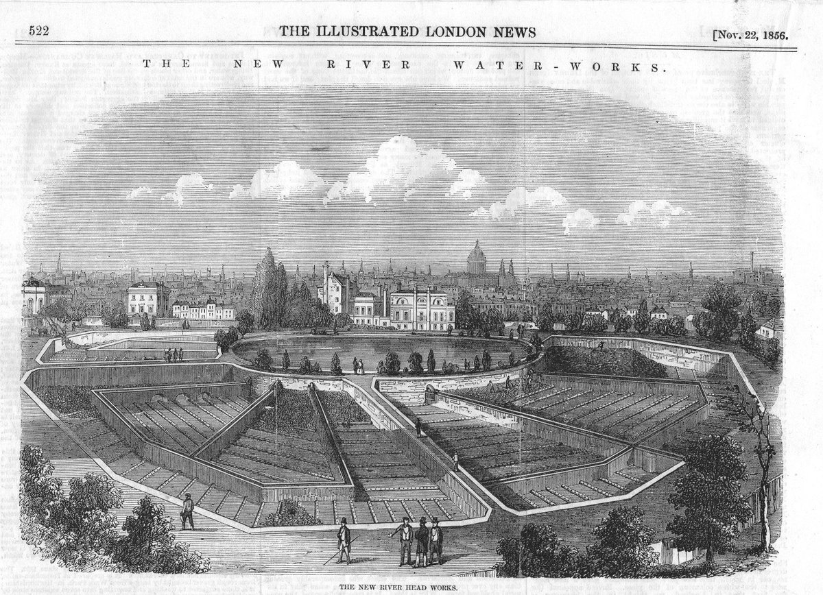 antiquemapsuk's tweet photo. @highamnews Here are the New River Works #Islington  in 1856 from #FrontispieceLtd of #CanaryWharf #TowerHamlets #eastLondon #London
https://t.co/AmvJn2MMIq https://t.co/fC9c5OFUrf