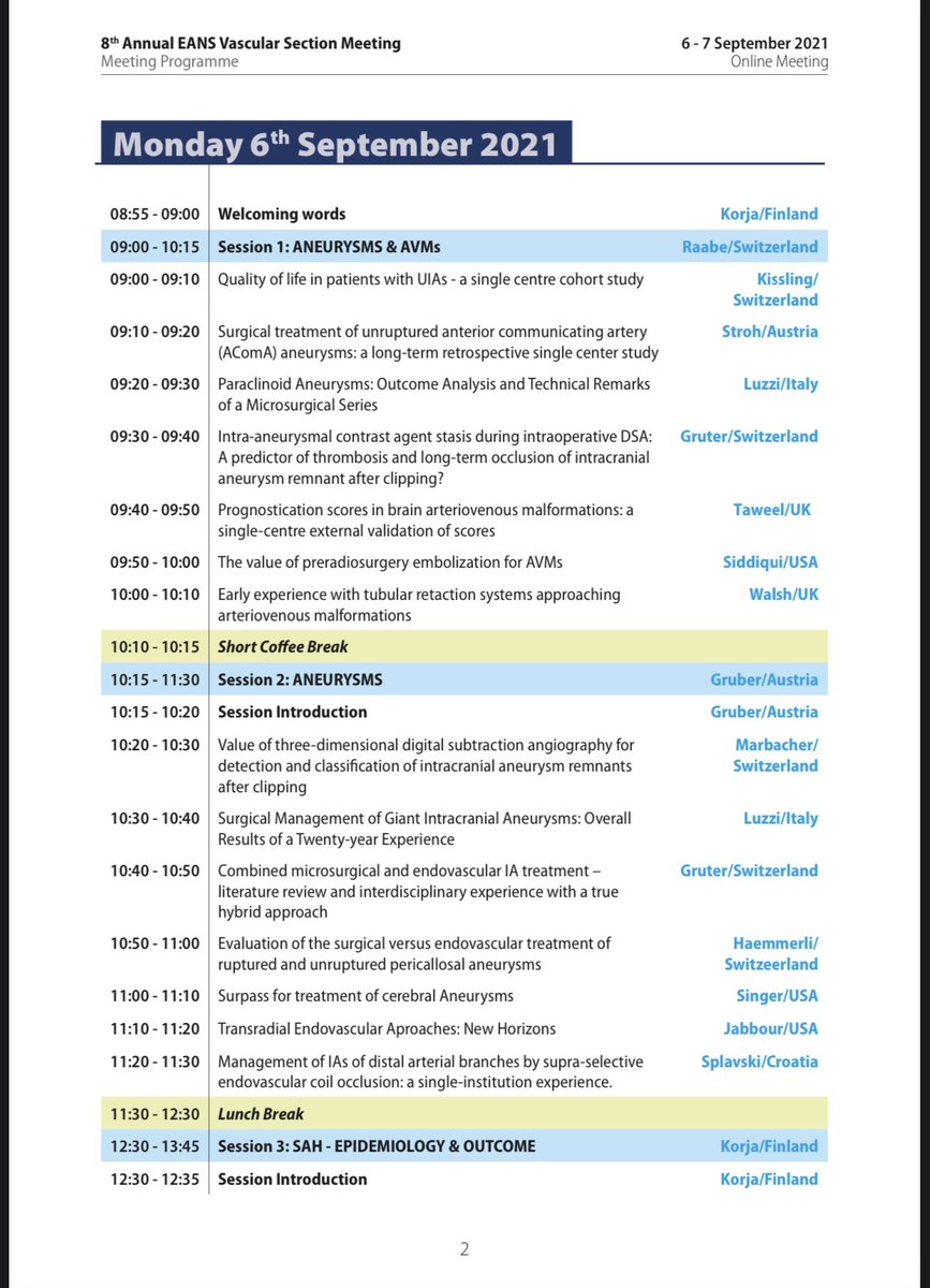 Early AM chat with our great friends and colleagues on #FlowDiversion #Evolve <a href="/EANS_yns/">EANS Young Neurosurgeons</a> <a href="/EANS_RC/">EANS Research Committee</a> representing <a href="/CNS_Update/">CNS</a> at #EANSVascularSection. Hoping for in-person meeting next year!  Thanks for the invite #Snis_Global <a href="/StavTjoumakaris/">Stavropoula Tjoumakaris MD, MBA, FAANS, FACS, FAHA</a> <a href="/PascalJabbourMD/">Pascal Jabbour MD, FAANS, FACS, FAHA</a> #Neurosurgery #MedEd