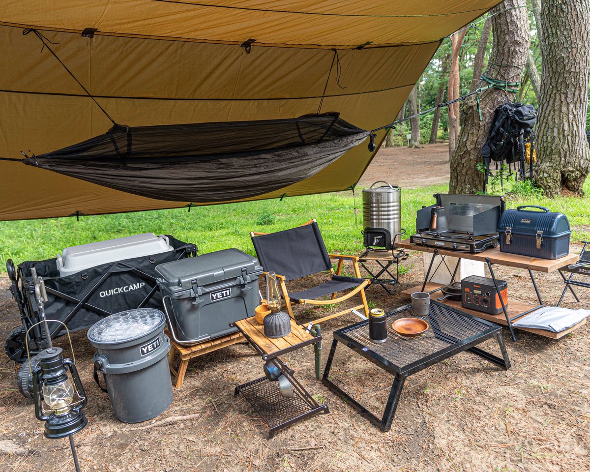 🏕僕のCampStyle③🏕 ハンモック泊、、、 だけど物量MAXスタイル！ 僕