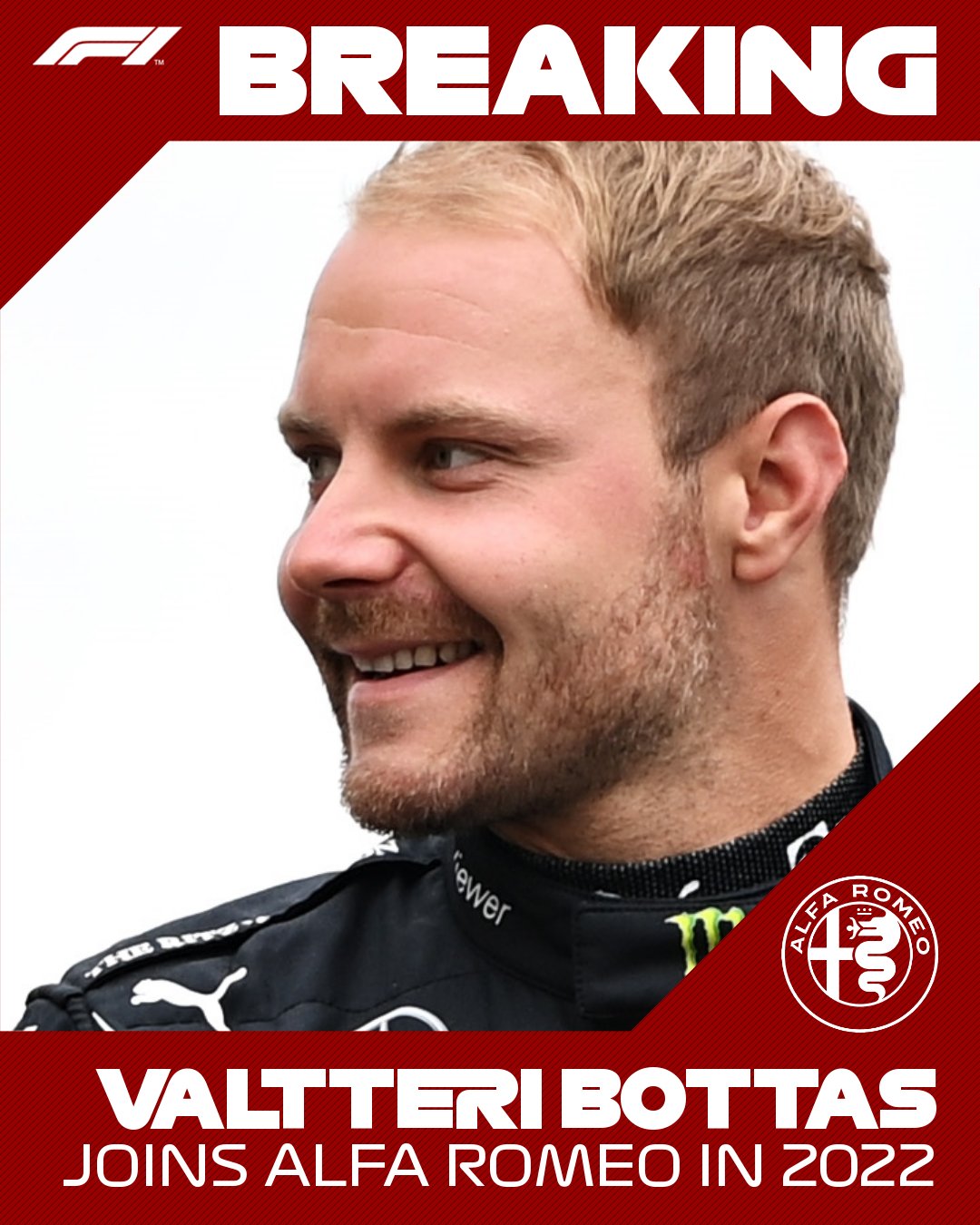 Formula 1 on Twitter: &quot;BREAKING: Valtteri Bottas will join Alfa Romeo next  season on a multi-year deal from Mercedes #F1 https://t.co/y8JKlNDKb6&quot; /  Twitter