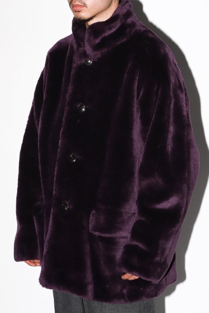 Needles S.C. Car Coat purpleファー コート パープル