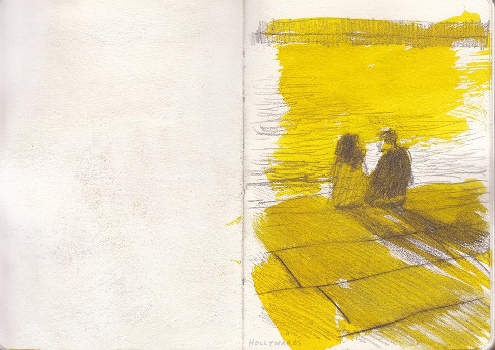 A sketchbook page from July.