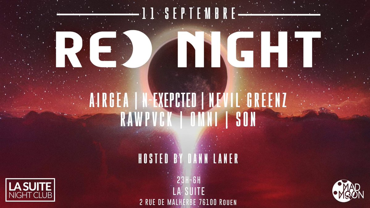 madmoon_event's tweet image. J-5! On a super hâte de vous retrouver 😍
Rendez-vous Samedi à Rouen au club La Suite!
Event &amp;amp;billetterie 👇🏻
facebook.com/events/s/mad-m…