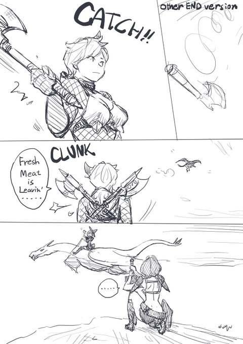 逃したドラゴンは大きかった魔法乙女と魔法乙女フレンズと何が起こったかよくわかっていない剣士乙女。 