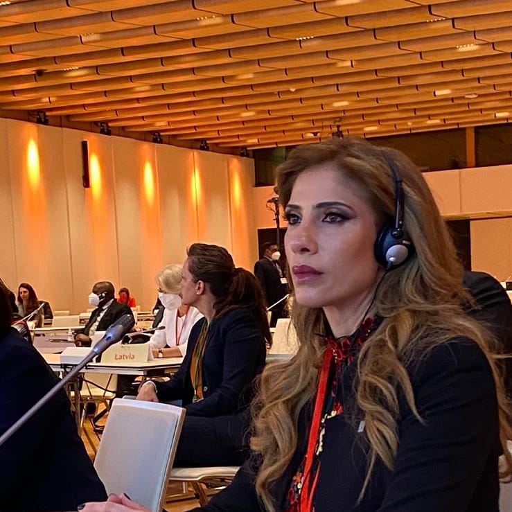 GobiernoSDE's tweet photo. En su intervención, la Senadora Zamora expresó que “el año pasado, uno de los ejes centrales que abordamos se basó en la firme convicción de fortalecer la cooperación internacional, la solidaridad y la acción multilateral, para sacar al mundo de la crisis https://t.co/qO3wQFcIeK