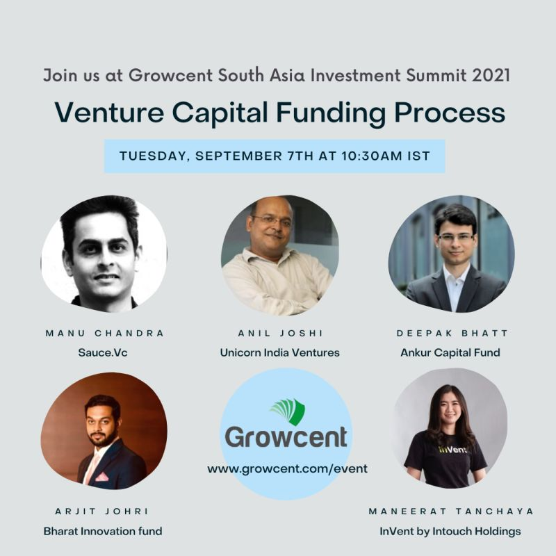 bharat_fund's tweet photo. 🚨Catch @JohriArjit on the Venture Capital Funding Process panel at @Growcent1 South Asia Investment Summit 2021 tomorrow at 10:30 AM.

Register 👉🏾 https://t.co/f0KcatPGtB https://t.co/CaGVtkDuCW