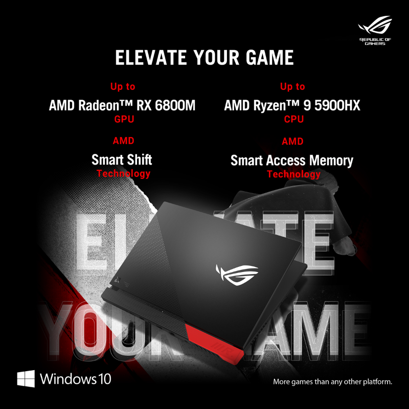 ASUS_ROG_IN's tweet photo. Go all-in on AMD with the latest AMD Ryzen™ 9 5900HX CPU and AMD Radeon™ RX 6800M GPU along with AMD SmartShift Technology

Know More: https://t.co/g55wcTF600 

#ROG #ROGIndia #StrixG15 #gaminglaptop #Creators #Gamers #Professionals #AMD #Ryzen #Radeongraphics