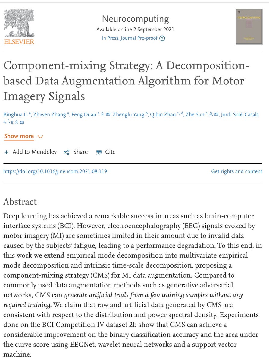 uvic_DSP's tweet image. And another paper from members of our group, published in #Neurocomputing
Congrats to Binghua Li, Zhiwen Zhang, Feng Duan, Zhenglu Yang, @QibinZhao @sunzhe_m and @jsolec
@UDivulga @riken_en @RIKEN_AIP @NanKaiUniv @uvic_ucc @Cambridge_Uni #GDUT