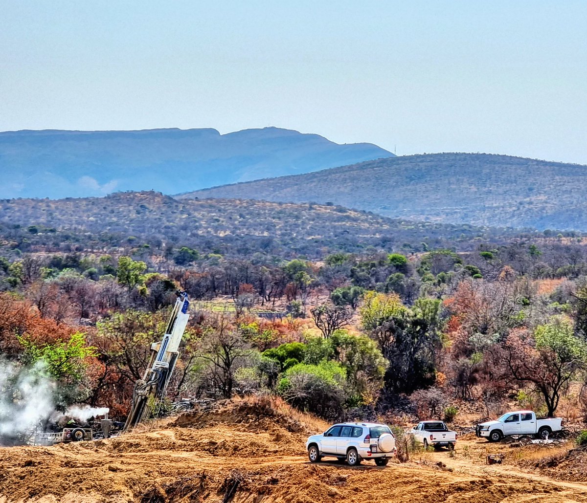 Dry, hot and dusty conditions drilling in the Limpopo bushveld.
