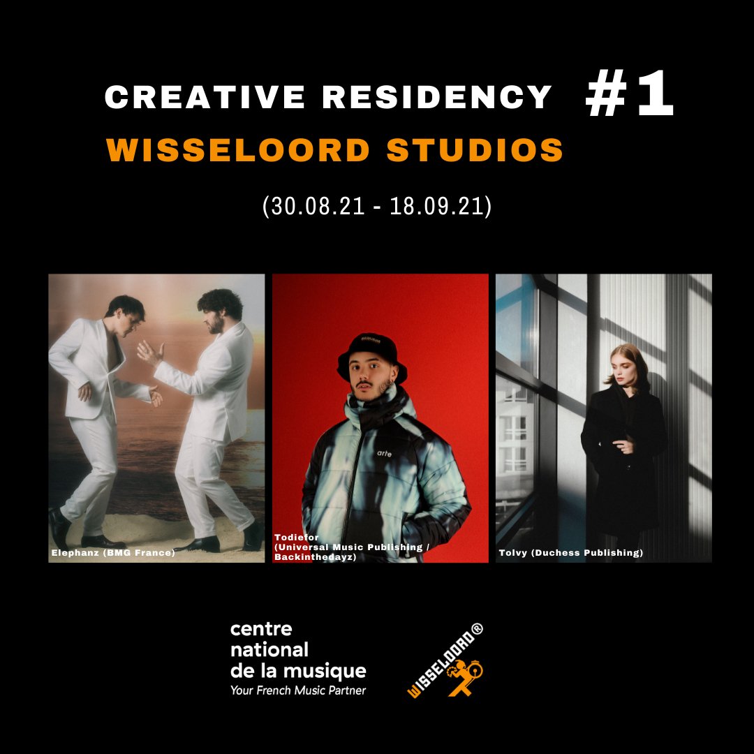 🇳🇱 – 2nd week of the creative residency in Hilversum organised by <a href="/CNM_frenchmusic/">CNM: Your French music partner</a>! The selected acts work on their project at the <a href="/Wisseloord/">Wisseloord</a> Studios. After 3 weeks, they will perform at a listening session in front of Dutch professionals.