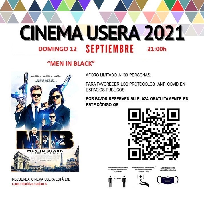 jmd_usera's tweet photo. Cerramos la temporada de verano de #CinemaUsera con la proyección de 'Men in black International', donde los Hombres de Negro se enfrentarán a un topo en la organización MIB. Domingo, 12 de septiembre. 21:00 horas.
📍Primitiva Gañán, 8
https://t.co/unzO4hKukc https://t.co/wW3gsLPoI9