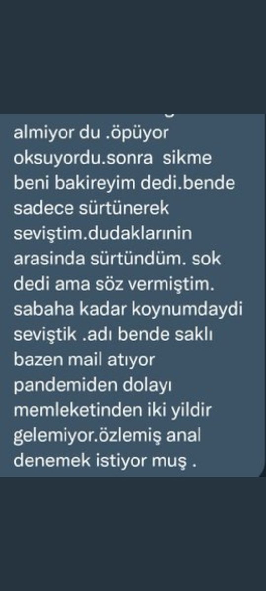 Bakire olsan da bir şeyler yaşamak istersin.

Sizde gönderin paylaşalım #itirafet #seks #porno #gizliiliski #gizlisaklı #gizliçift #gizli #paylaşıyorum #tekbayan #tekerkek #itiraf #cuckold #itiraf #Aşk #sevgili #paylaş #sekspozisyonları #sekspartner