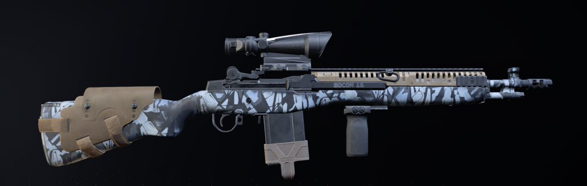 CallsignFirefly's tweet photo. -the weapons that Sarah uses are split into two different groups, the ones that she always has, and the ones that she uses sometimes

-the guns that she always has are a modified M14 and the M1911 https://t.co/fFAafsH6eR