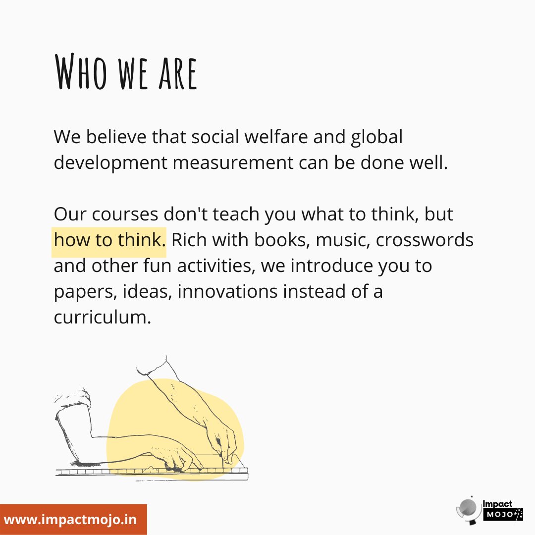 Hello hello! We present to you ImpactMojo, a labour of love by PinPoint Ventures. Join us on a journey into the exciting world of Economics and Social Development!

#DevelopmentEconomics #SocialDevelopment #ImpactMojo #OnlineCourses #Education  #WhatsAppCourses #EdTech