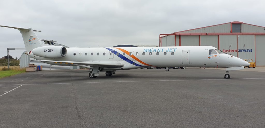 Pour plus de destinations en RDCongo <a href="/JetMwant/">Mwant Jet</a> a reçu un nouvel EMBRAER ✈️✈️