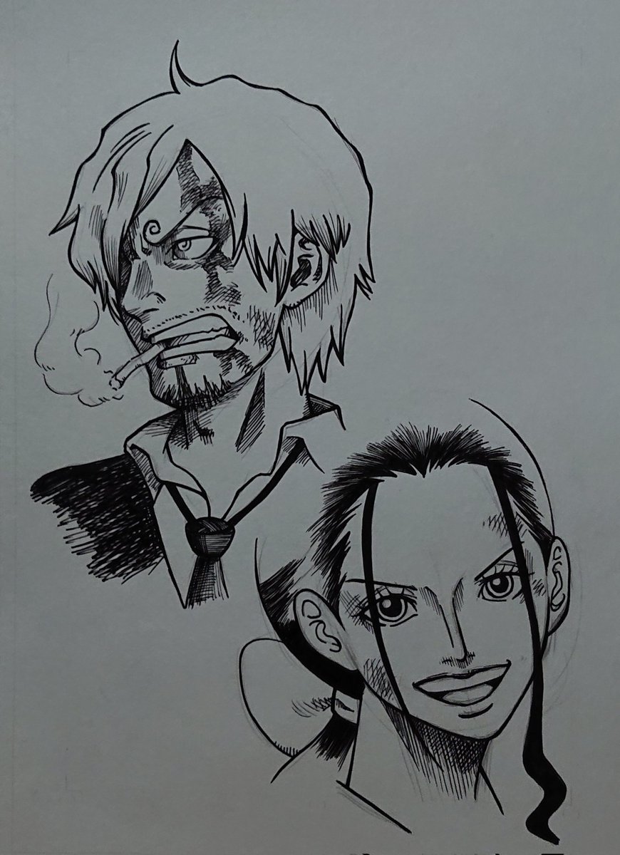 ハットリぷぺぷへボナンザカスタム One Piece 100巻おめでとうございます W ﾉﾉﾞ ﾊﾟﾁﾊﾟﾁ で 読んだ感想 やっぱりワイはサンジとロビンが大好きだ ノ ワンピース ワンピース100巻 サンジ ロビン 落書き イラスト T Co