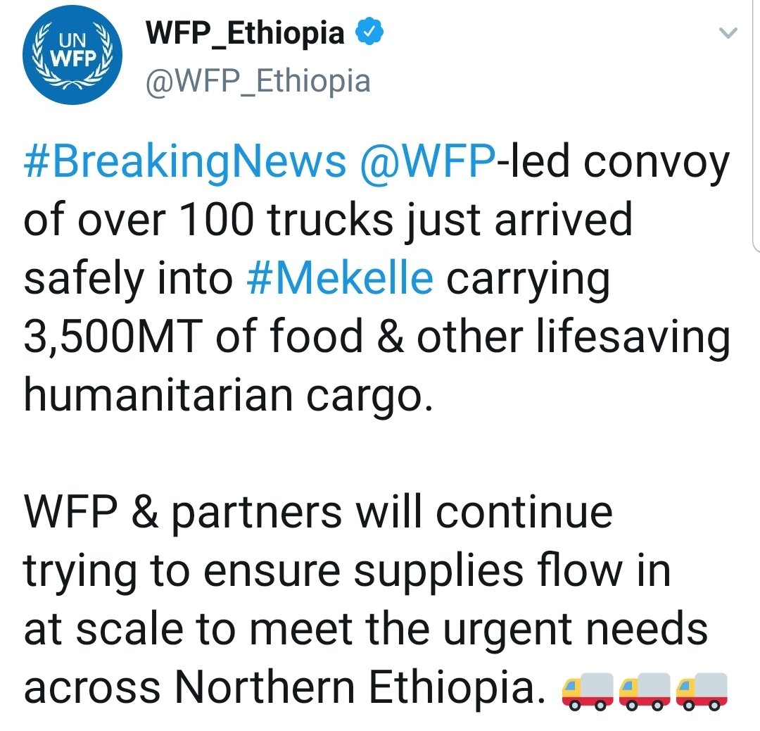 EriPrism's tweet photo. GOOD! But, will it reach the needy? #TPLF #WeaponizingAid not new. Coming amid #USAID report of its warehouse looted by #TPLFTerroristGroup
+ 500 Aid trucks not returning, confiscated/stranded by #TPLF?
How to ensure food reaches the needy, Not #TPLF? #Ethiopia @WFP_Ethiopia https://t.co/Beak2AFMXU