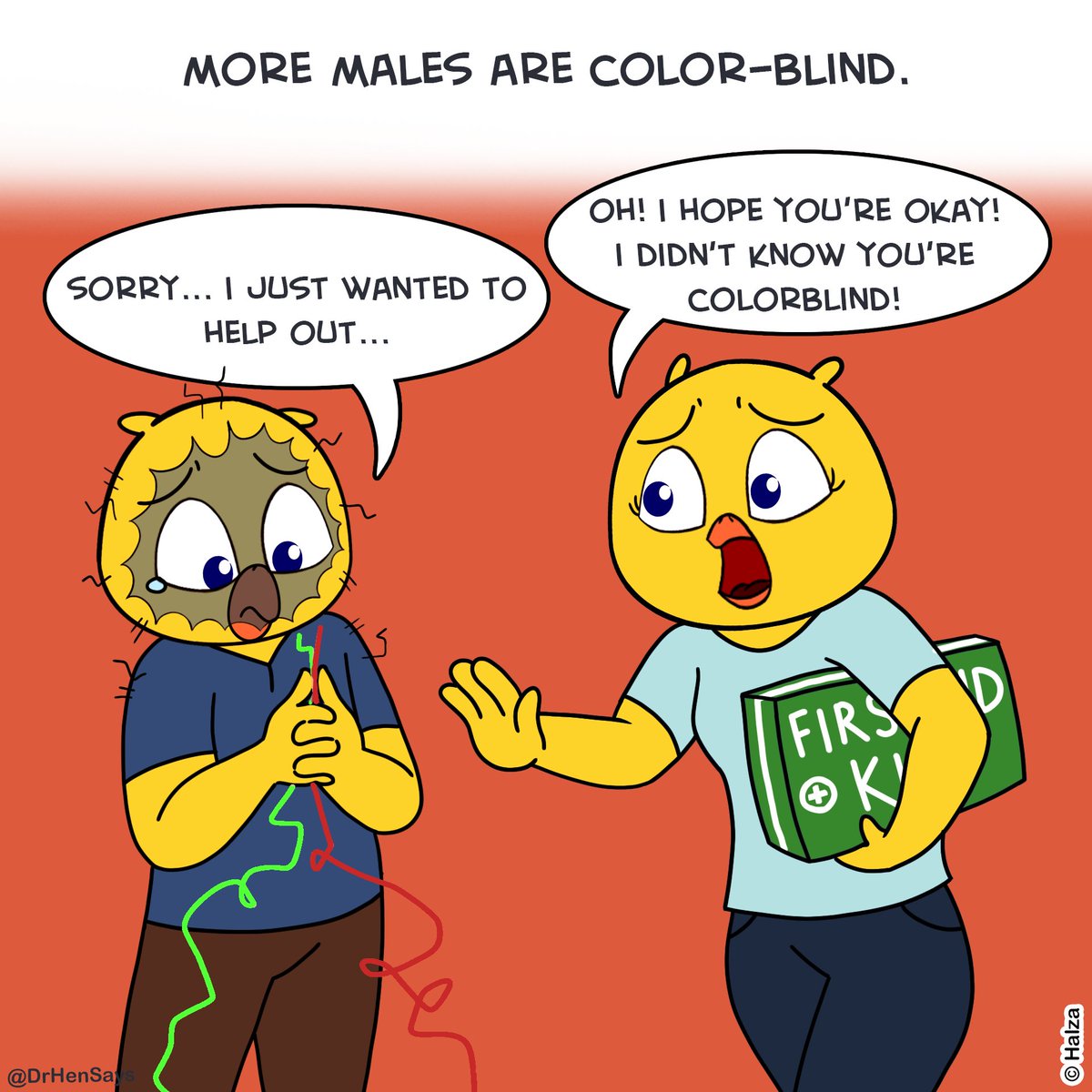 About 1 in 12 males have red-green #colorblindness. This occurs when one or more cone cells in the eyes are absent or not working properly. While this isn’t normally a concern, sudden changes in color vision can signify a serious condition. 

 #colorblindnessawarenessday