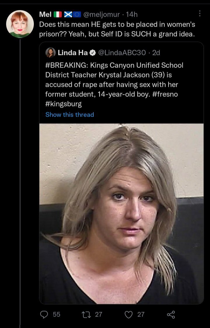 transscribe's tweet image. According to gender criticals, if you don’t look like a magazine cover model, you’re a trans woman. This is just misogyny.