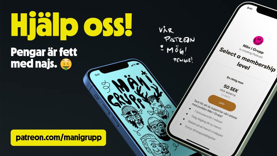 manigrupp's tweet image. Män i Grupp har skaffat Patreon. Precis som alla andra podcasts!

Om du har pengar som bara är ivägen så bege dig till: patreon.com/manigrupp