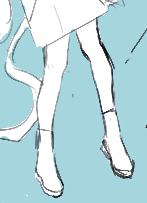 自分の描く女の脚かなり好き 