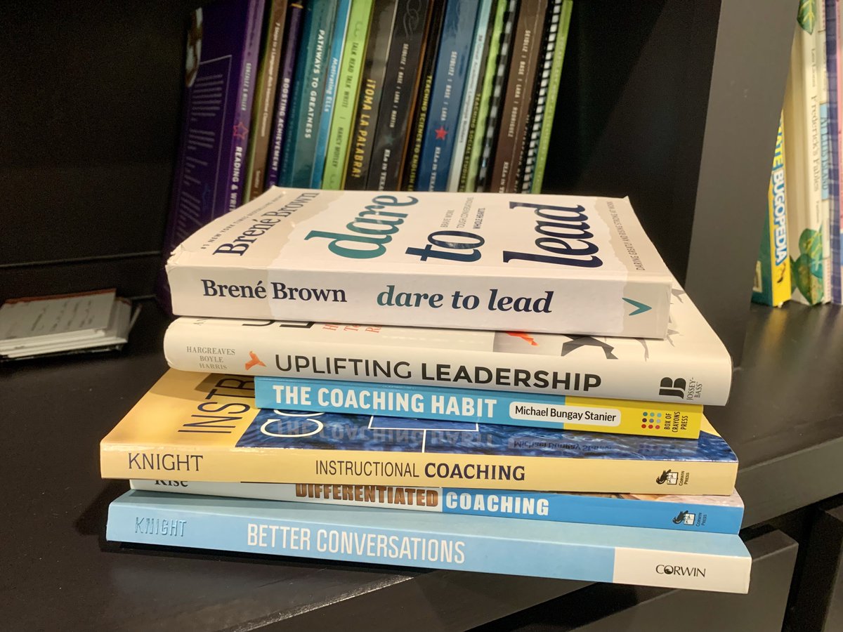ValentinaESL's tweet photo. As coaches, it's important to be lifelong learners and models of growth. I'm always reading, attending conferences, &amp; listening to educators from around the globe to refine my practice. Here are some of my fav coaching resources. #SeidlitzEdChat #ValentinasBookshelf https://t.co/zECkUmrtNi
