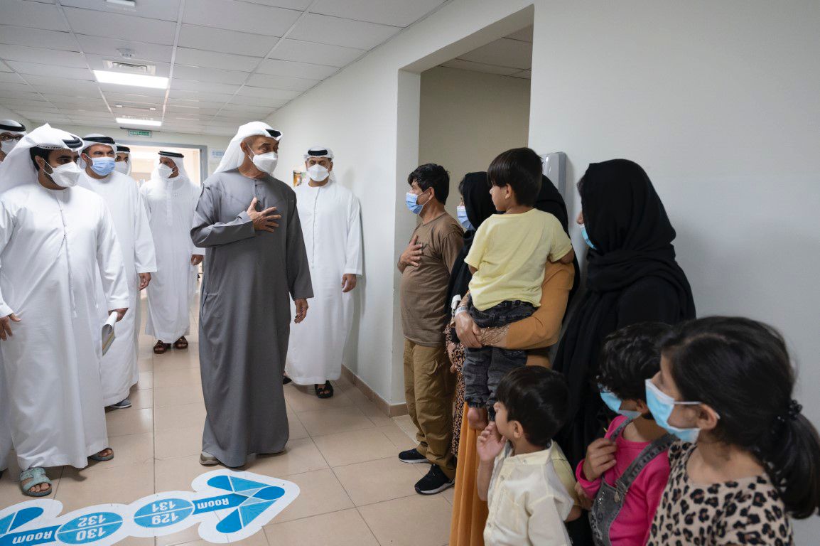 Love this pic. This is <a href="/MohamedBinZayed/">محمد بن زايد</a> at Emirates Humanitarian City in the #UAE that you keep hearing about. It hosts thousands of Afghan refugees who are fleeing the crisis in #Afghanistan. May Allah protect these families &amp; everyone suffering in this difficult time. Ameen.