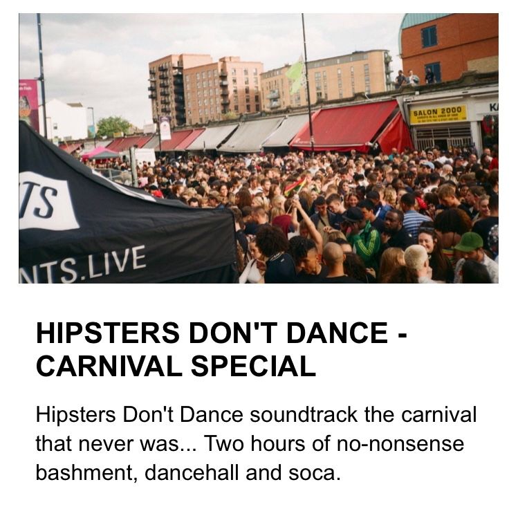 Our 2 hour Carnival Special is an <a href="/NTSlive/">NTS Radio</a> pick 😊

Listen back here if you missed it nts.live/shows/hipsters…