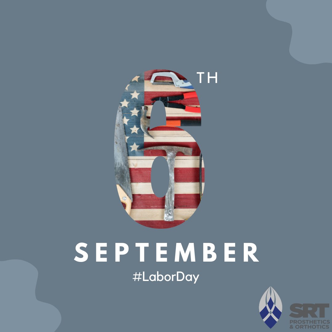 SRTProsthetics's tweet photo. SRT offices will be closed Monday, September 6th in observation of the holiday. If you are a medical professional at a hospital seeking after-hour service, or a patient with a broken device and this will prevent you from attending work or planned functions, please call 866.633.3 https://t.co/lsFVVM459F