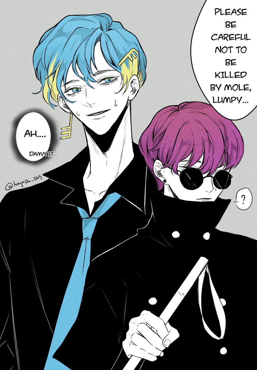 #htf擬人化 #HTF #happytreefriends 
I kinda notice that whenever they r together, Lumpy is always the one who accidentally get killed by Mole 