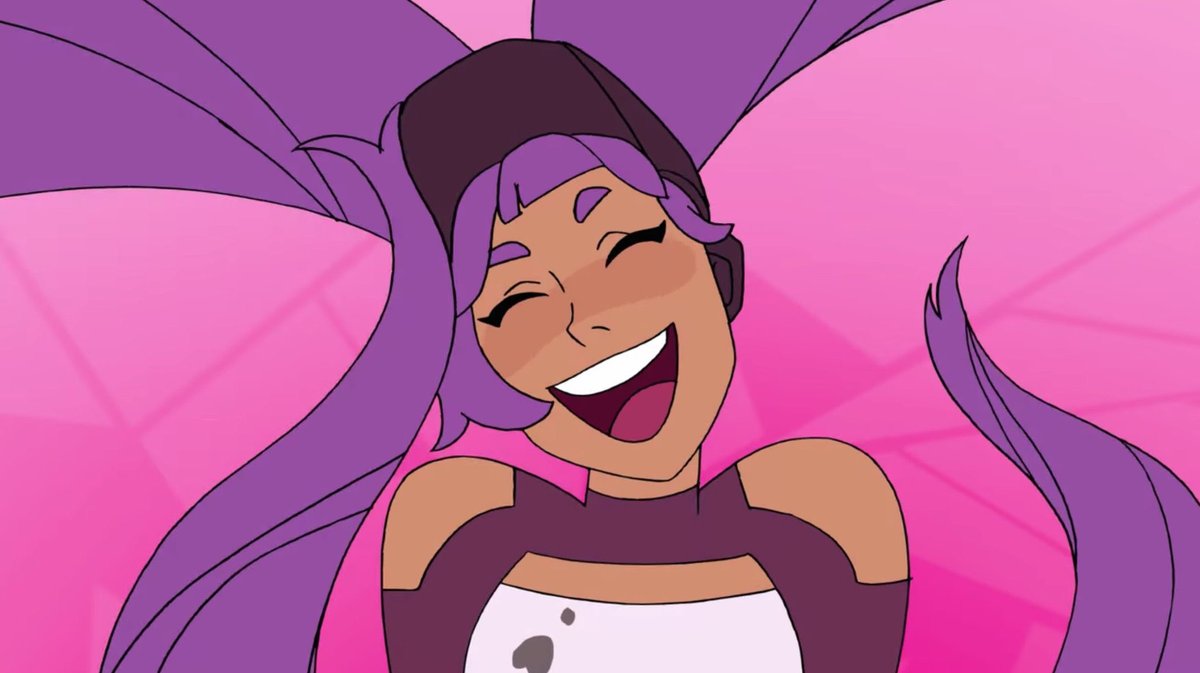 spopflags's tweet photo. demigirl flag color picked from this picture of entrapta https://t.co/d6x6aJTWls