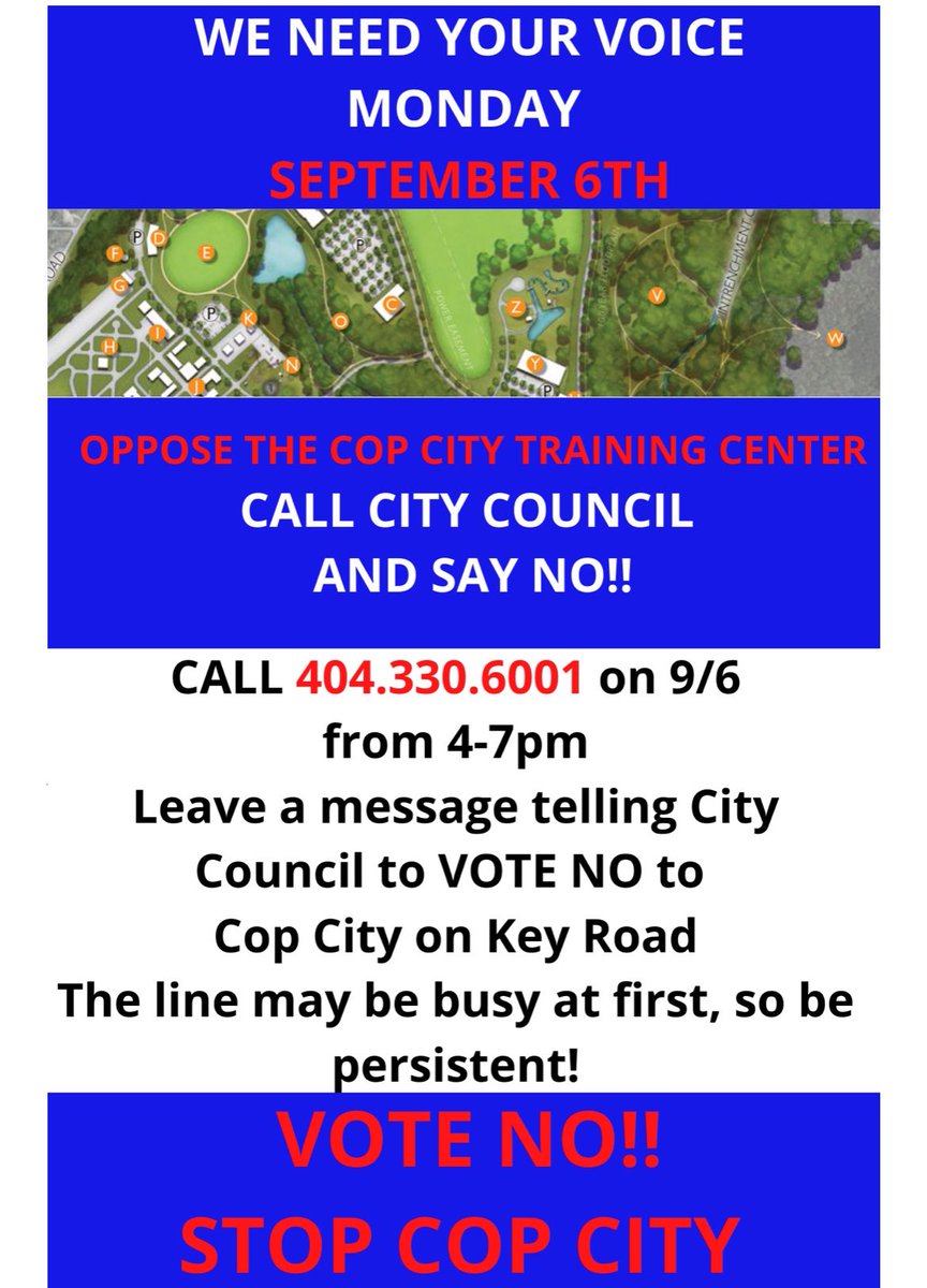 Tiff Roberts (@shedefendsit) on Twitter photo From <a href="/WomenOnTheRise1/">Women on the Rise GA</a>
“YOUR VOICE IS NEEDED TODAY!
The Public Safety and Finance Committees of City Council approved the lease of the Public Safety Training Center. We do not agree with this!!
Atlanta City Council must be held accountable to everyday working class people… From <a href="/WomenOnTheRise1/">Women on the Rise GA</a>
“YOUR VOICE IS NEEDED TODAY!
The Public Safety and Finance Committees of City Council approved the lease of the Public Safety Training Center. We do not agree with this!!
Atlanta City Council must be held accountable to everyday working class people…