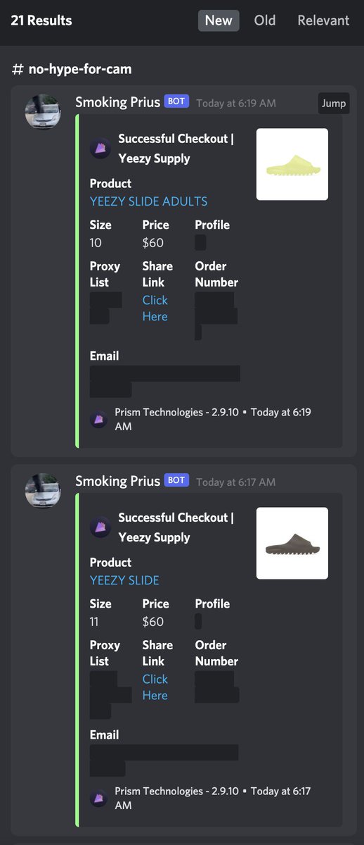 Today should have been better, but there’s no pain in this. Thanks @KodaiSuccess @PrismAIO @Dashe @PorterProxies @AquaProxiesIO @mushroomproxy @LEMONPROXY2020 @ProjectResale @LacedNetwork