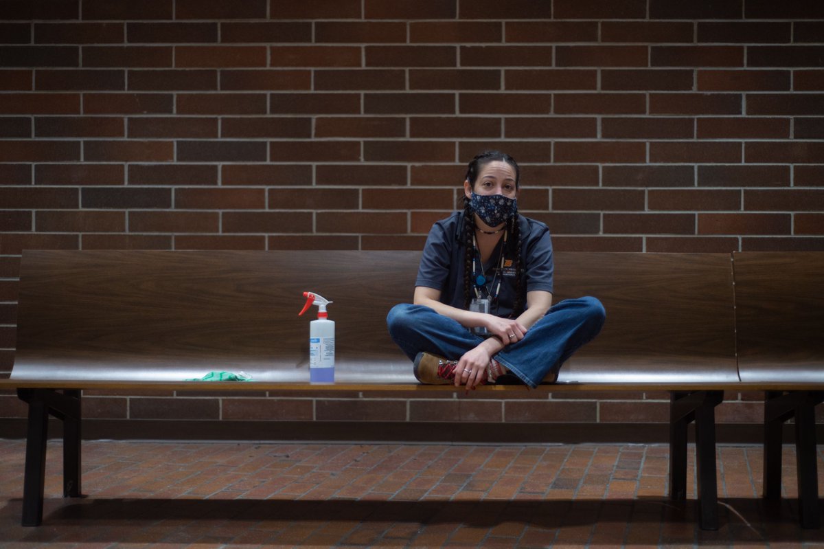 Happy Labor Day, Broncos! Celebrate the hard work of American workers this last year by wearing a mask and staying safe.
#BoiseState #GetInvolvedBSU
-
-
-
#accessibility [Photo Description: Essential worker sits on a bench in the Education Building.]